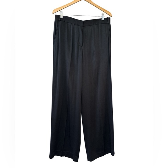 Jason Wu Wide Leg Pleated Trousers in Black - Picture 3 of 13